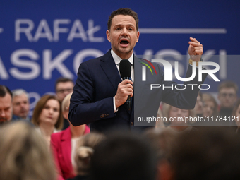 KRAKOW, POLAND - NOVEMBER 16:
Mayor of Warsaw Rafal Trzaskowski during a meeting with voters at Nowa Huta's Hala Com-Com Zone, on November 1...