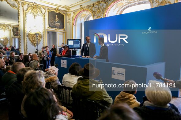 The largest dinosaur skeleton ever auctioned in France, measuring 22 meters long, sells on November 16, 2024, in the Paris region, for more...