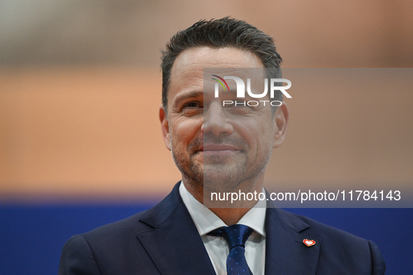 KRAKOW, POLAND - NOVEMBER 16:
Mayor of Warsaw Rafal Trzaskowski during a meeting with voters at Nowa Huta's Hala Com-Com Zone, on November 1...