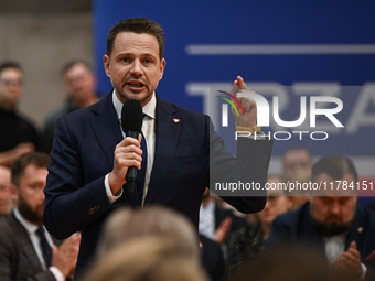 KRAKOW, POLAND - NOVEMBER 16:
Mayor of Warsaw Rafal Trzaskowski during a meeting with voters at Nowa Huta's Hala Com-Com Zone, on November 1...