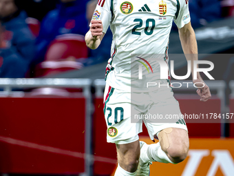 Hungary forward Roland Sallai participates in the match between the Netherlands and Hungary at the Johan Cruijff ArenA for the UEFA Nations...