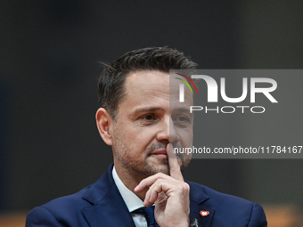 KRAKOW, POLAND - NOVEMBER 16:
Mayor of Warsaw Rafal Trzaskowski during a meeting with voters at Nowa Huta's Hala Com-Com Zone, on November 1...