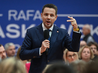 KRAKOW, POLAND - NOVEMBER 16:
Mayor of Warsaw Rafal Trzaskowski during a meeting with voters at Nowa Huta's Hala Com-Com Zone, on November 1...