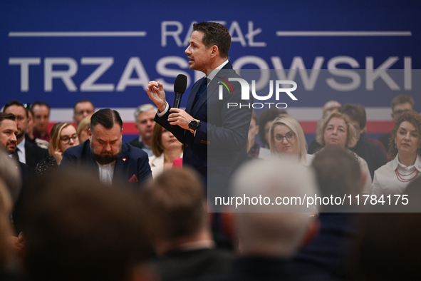 KRAKOW, POLAND - NOVEMBER 16:
Mayor of Warsaw Rafal Trzaskowski during a meeting with voters at Nowa Huta's Hala Com-Com Zone, on November 1...