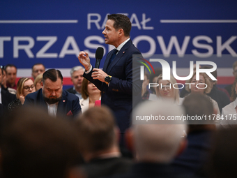 KRAKOW, POLAND - NOVEMBER 16:
Mayor of Warsaw Rafal Trzaskowski during a meeting with voters at Nowa Huta's Hala Com-Com Zone, on November 1...