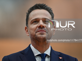 KRAKOW, POLAND - NOVEMBER 16:
Mayor of Warsaw Rafal Trzaskowski during a meeting with voters at Nowa Huta's Hala Com-Com Zone, on November 1...