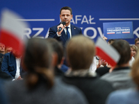 KRAKOW, POLAND - NOVEMBER 16:
Mayor of Warsaw Rafal Trzaskowski during a meeting with voters at Nowa Huta's Hala Com-Com Zone, on November 1...