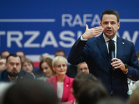 KRAKOW, POLAND - NOVEMBER 16:
Mayor of Warsaw Rafal Trzaskowski during a meeting with voters at Nowa Huta's Hala Com-Com Zone, on November 1...