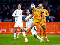 Hungary midfielder Dominik Szoboszlai and Netherlands midfielder Ryan Gravenberch play during the match between the Netherlands and Hungary...