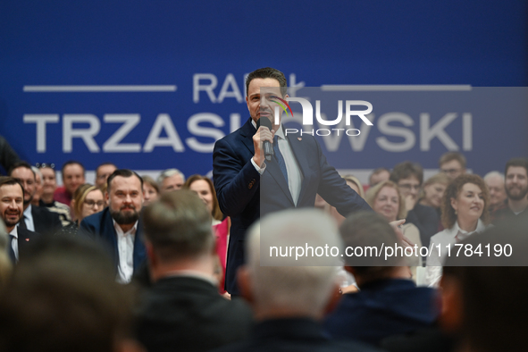 KRAKOW, POLAND - NOVEMBER 16:
Mayor of Warsaw Rafal Trzaskowski during a meeting with voters at Nowa Huta's Hala Com-Com Zone, on November 1...