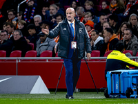 Hungary trainer Marco Rossi is present during the match between the Netherlands and Hungary at the Johan Cruijff ArenA for the UEFA Nations...