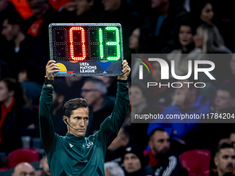 Extra time occurs in the first part of the match between the Netherlands and Hungary at the Johan Cruijff ArenA for the UEFA Nations League...