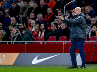 Hungary trainer Marco Rossi is present during the match between the Netherlands and Hungary at the Johan Cruijff ArenA for the UEFA Nations...