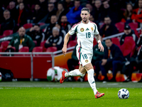 Hungary midfielder Zsolt Nagy participates in the match between the Netherlands and Hungary at the Johan Cruijff ArenA for the UEFA Nations...