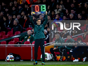 Extra time occurs in the first part of the match between the Netherlands and Hungary at the Johan Cruijff ArenA for the UEFA Nations League...