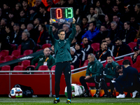 Extra time occurs in the first part of the match between the Netherlands and Hungary at the Johan Cruijff ArenA for the UEFA Nations League...