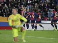 Patri Guijarro of FC Barcelona celebrates a goal during the LIGA F match between Real Madrid and FC Barcelona at Alfredo Di Stefano stadium...