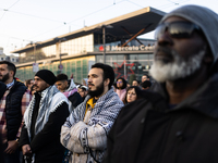 More than 1,000 people march through the center of Turin, Italy, on November 16, 2024, calling for a boycott of Israel and a ceasefire in th...