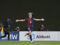 Alexia Putellas of FC Barcelona celebrates a goal during the LIGA F match between Real Madrid and FC Barcelona at Alfredo Di Stefano stadium...