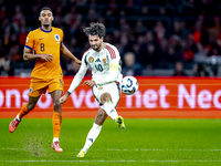 Hungary midfielder Dominik Szoboszlai participates in the match between the Netherlands and Hungary at the Johan Cruijff ArenA for the UEFA...