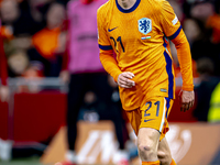 Netherlands midfielder Frenkie de Jong participates in the match between the Netherlands and Hungary at the Johan Cruijff ArenA for the UEFA...