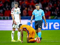 Referee Jesus Gil Manzano officiates the match between the Netherlands and Hungary at the Johan Cruijff ArenA for the UEFA Nations League -...