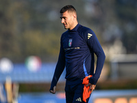 Alessandro Buongiorno of Italy participates in an Italy training session at BPER Training Centre in Appiano Gentile on November 16, 2024, in...