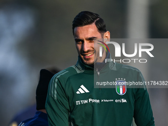 Alex Meret of Italy participates in an Italy training session at BPER Training Centre in Appiano Gentile, Como, Italy, on November 16, 2024....