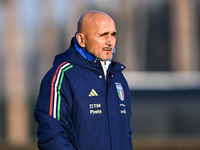 Head coach of Italy, Luciano Spalletti, looks on during an Italy training session at BPER Training Centre in Appiano Gentile, Como, Italy, o...