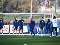 Head coach of Italy, Luciano Spalletti, participates in an Italy training session at BPER Training Centre in Appiano Gentile, on November 16...