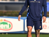 Giovanni Di Lorenzo of Italy participates in an Italy training session at BPER Training Centre in Appiano Gentile on November 16, 2024, in C...