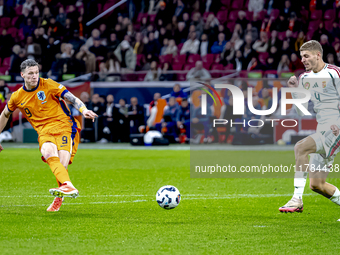 Netherlands forward Wout Weghorst plays during the match between the Netherlands and Hungary at the Johan Cruijff ArenA for the UEFA Nations...