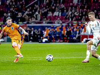 Netherlands forward Wout Weghorst plays during the match between the Netherlands and Hungary at the Johan Cruijff ArenA for the UEFA Nations...