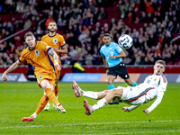 Netherlands forward Wout Weghorst plays during the match between the Netherlands and Hungary at the Johan Cruijff ArenA for the UEFA Nations...