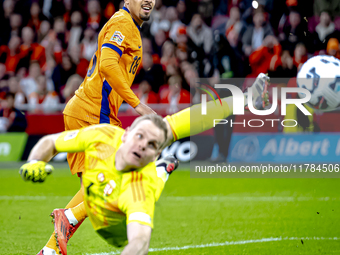 Netherlands forward Donyell Malen plays during the match between the Netherlands and Hungary at the Johan Cruijff ArenA for the UEFA Nations...