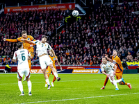 Netherlands midfielder Teun Koopmeiners scores the 4-0 during the match between the Netherlands and Hungary at the Johan Cruijff ArenA for t...