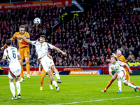 Netherlands midfielder Teun Koopmeiners scores the 4-0 during the match between the Netherlands and Hungary at the Johan Cruijff ArenA for t...