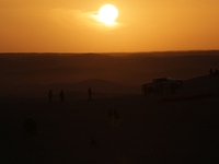 The photo, taken in Oued Souf, Algeria, on November 16, 2024, shows a sunset during the 6th International Saharan Tourism Festival (FITS). O...