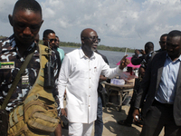 Lucky Orimisan Aiyedatiwa, Governor of Ondo State and Governorship candidate of the All Progressives Congress (APC), arrives at the polling...