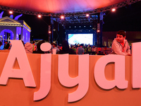 A view from outside the opening night of the Ajyal Film Festival 2024 presented by the Doha Film Institute at Katara Cultural Village in Doh...