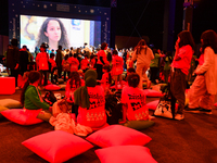 A view from outside the opening night of the Ajyal Film Festival 2024 presented by the Doha Film Institute at Katara Cultural Village in Doh...