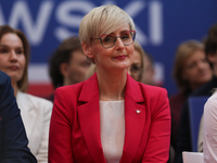 In Krakow, Poland, on November 16, 2024, MP Katarzyna Matusik-Lipiec meets with presidential candidate in the primaries Rafal Trzaskowski at...