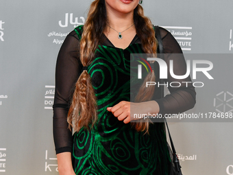 Iranian filmmaker Marjan Khosravi attends the 'Sudan, Remember Us' red carpet during the screening on the opening night of the Ajyal Film Fe...