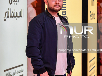 Director Jianjie Lin attends the 'Sudan, Remember Us' red carpet during the screening on the opening night of the Ajyal Film Festival 2024,...