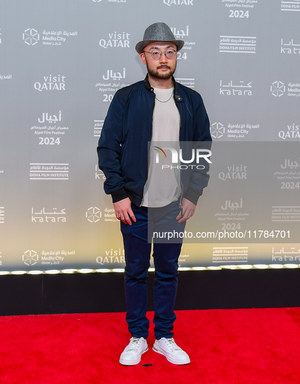 Director Jianjie Lin attends the 'Sudan, Remember Us' red carpet during the screening on the opening night of the Ajyal Film Festival 2024,...