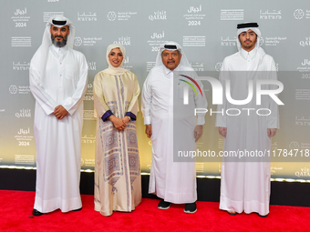 Fatma Al Remaihi, CEO of the Doha Film Institute, Faisal Bin Qassim Al Thani, and Abdulla Al Mosallam, Deputy Director of the Ajyal Film Fes...