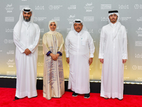 Fatma Al Remaihi, CEO of the Doha Film Institute, Faisal Bin Qassim Al Thani, and Abdulla Al Mosallam, Deputy Director of the Ajyal Film Fes...