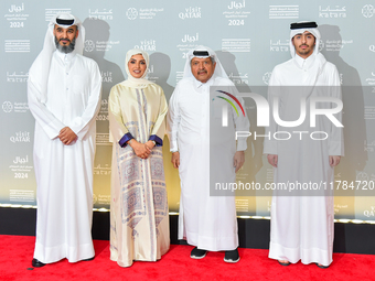 Fatma Al Remaihi, CEO of the Doha Film Institute, Faisal Bin Qassim Al Thani, and Abdulla Al Mosallam, Deputy Director of the Ajyal Film Fes...