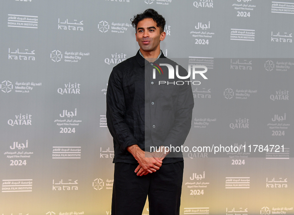 Film-maker Nadir Nahdi attends the 'Sudan, Remember Us' red carpet during the screening on the opening night of the Ajyal Film Festival 2024...