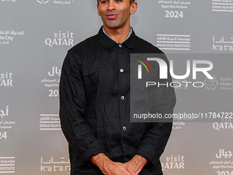 Film-maker Nadir Nahdi attends the 'Sudan, Remember Us' red carpet during the screening on the opening night of the Ajyal Film Festival 2024...